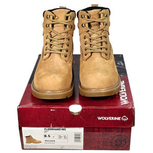 Wolverine Floorhand Women's 8.5W Insulated Steel-Toe 6" Brown Work Boots W221024